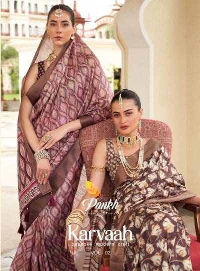 KARVAAH VOL-2 BY PANKH SILK SAREE WHOLESALER IN INDIA